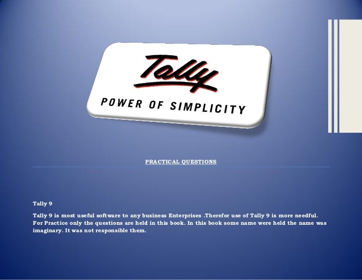Tally 9.0 Guide Book